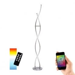 Paul Neuhaus LED Stehleuchte Q-MALINA Smart Home, Fernbedienung, stahlfarbig, Acrylglas