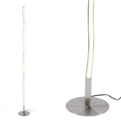 LHG Lights LED Stehleuchte Welle Spirale 12W warmweiß 120cm hoch modern, Stehlampe