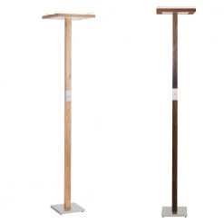 HerzBlut LED Stehleuchte, Massivholz, Nussbaum o. Asteiche, dimm-to-warm