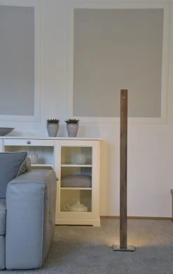 HerzBlut LED Stehleuchte, Massivholz, Nussbaum, Nickel matt, H= 121 o. 160cm -Stehleuchten Verkaufsgeschäft led stehleuchtemassivholznussbaum geltnickel matt121cm 1236163 herzblut 30835