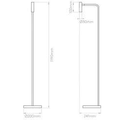 Illumina Astro Lighting LED Stehleuchte, schwarz, Schalter, H 119 cm, LED 4,5W warmweiß -Stehleuchten Verkaufsgeschäft led stehleuchteschwarzschalter119 cmled 4warmwei 1408521 illuminaastrolighting 1058003