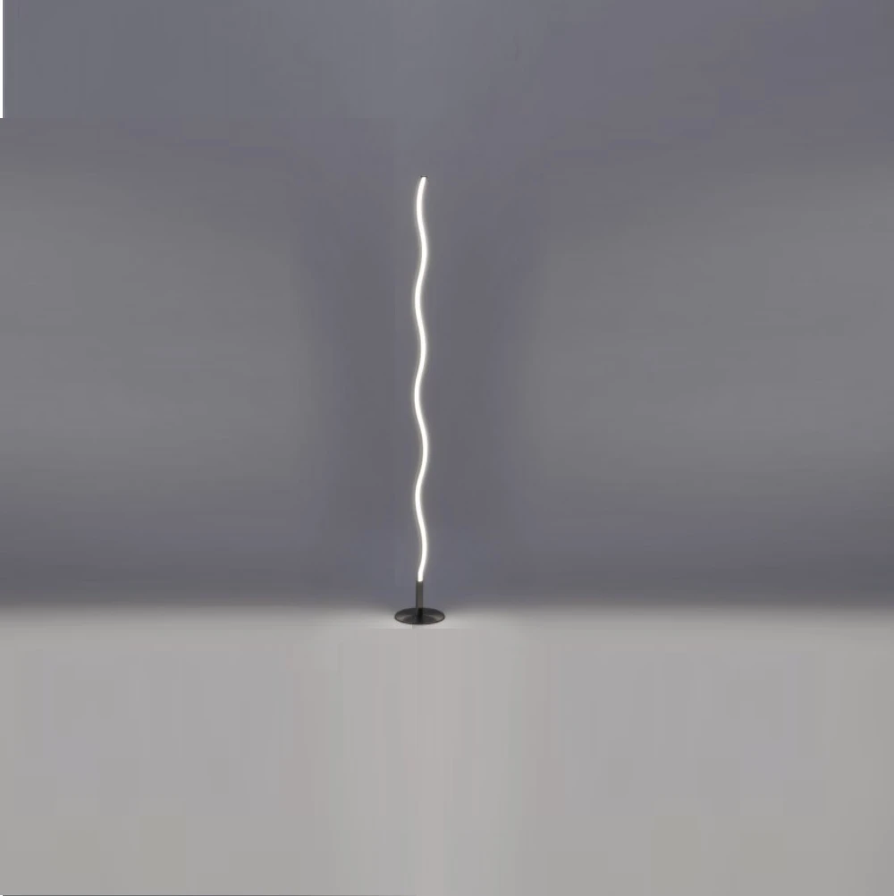 Leuchten Direkt LED Stehleuchte, Stehlampe Wellen Optik, Farbe silber, Schnurschalter, 1000 Lumen 4 Leuchten Direkt LED Stehleuchte, Stehlampe Wellen Optik, Farbe silber, Schnurschalter, 1000 Lumen – Bild 2