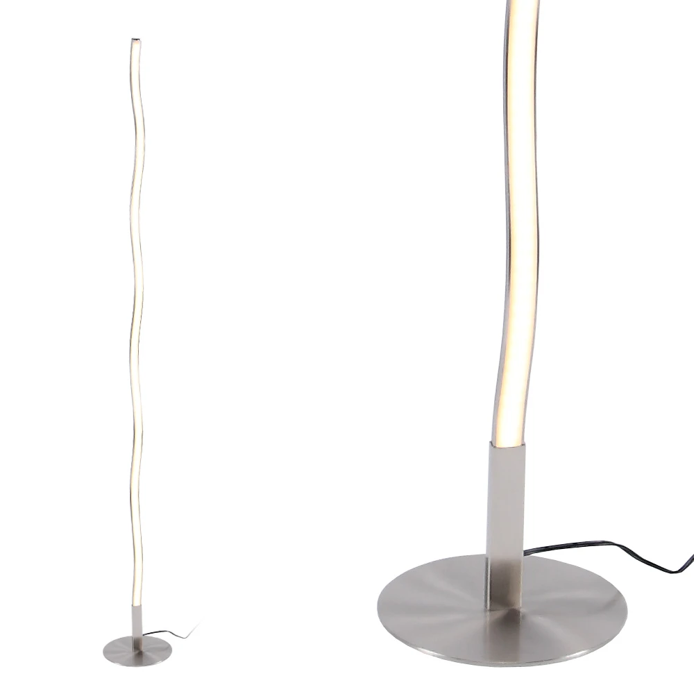 Leuchten Direkt LED Stehleuchte, Stehlampe Wellen Optik, Farbe silber, Schnurschalter, 1000 Lumen 5 Leuchten Direkt LED Stehleuchte, Stehlampe Wellen Optik, Farbe silber, Schnurschalter, 1000 Lumen – Bild 3