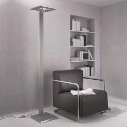 Escale Leuchten LED-Fluter Zen in Aluminium geschliffen, mit Tastdimmer