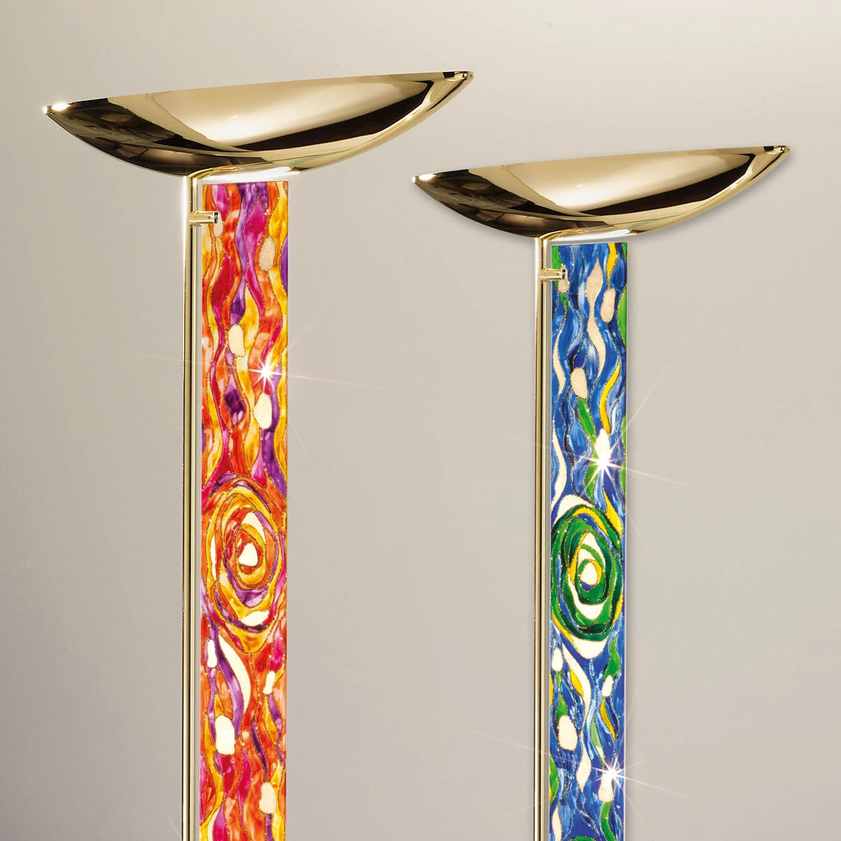 LED-Standleuchte Delphi gold Decor: Aqua Red von Kolarz® 4 LED-Standleuchte Delphi gold Decor: Aqua Red von Kolarz® – Bild 2