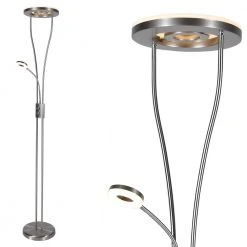 Leuchten Direkt Moderner LED Deckenfluter mit Lesearm und Dimmer und drehbarem Innenring, Stehlampe warmweiß 3000K , 187,5cm -Stehleuchten Verkaufsgeschäft moderner led deckenfluter mit 1045471 leuchtendirekt 1177855