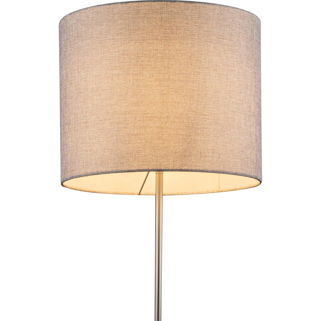 GLOBO runde E27 Stehleuchte aus Stoff matt Sockel und Schirm Höhe 31 cm Stehlampe grau mit Schalter ø 40 4 GLOBO runde E27 Stehleuchte aus Stoff matt Sockel und Schirm Höhe 31 cm Stehlampe grau mit Schalter ø 40 – Bild 2