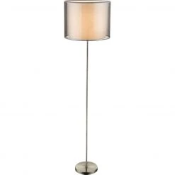 GLOBO runde E27 Stehleuchte aus Stoff matt Sockel und Schirm Höhe 31 cm Stehlampe grau mit Schalter ø 40 -Stehleuchten Verkaufsgeschäft runde e27 stehleuchte aus 15190Sb1280x1280 globo 15190s