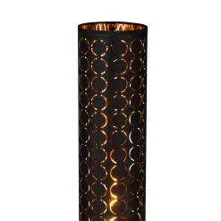 GLOBO runde E27 Stehleuchte aus Stoff Schirm mit Ringstanzungen 2-flammige Stehlampe gold und Schalter ø 15 cm -Stehleuchten Verkaufsgeschäft runde e27 stehleuchte aus 15329Se1280x1280 globo 15329s