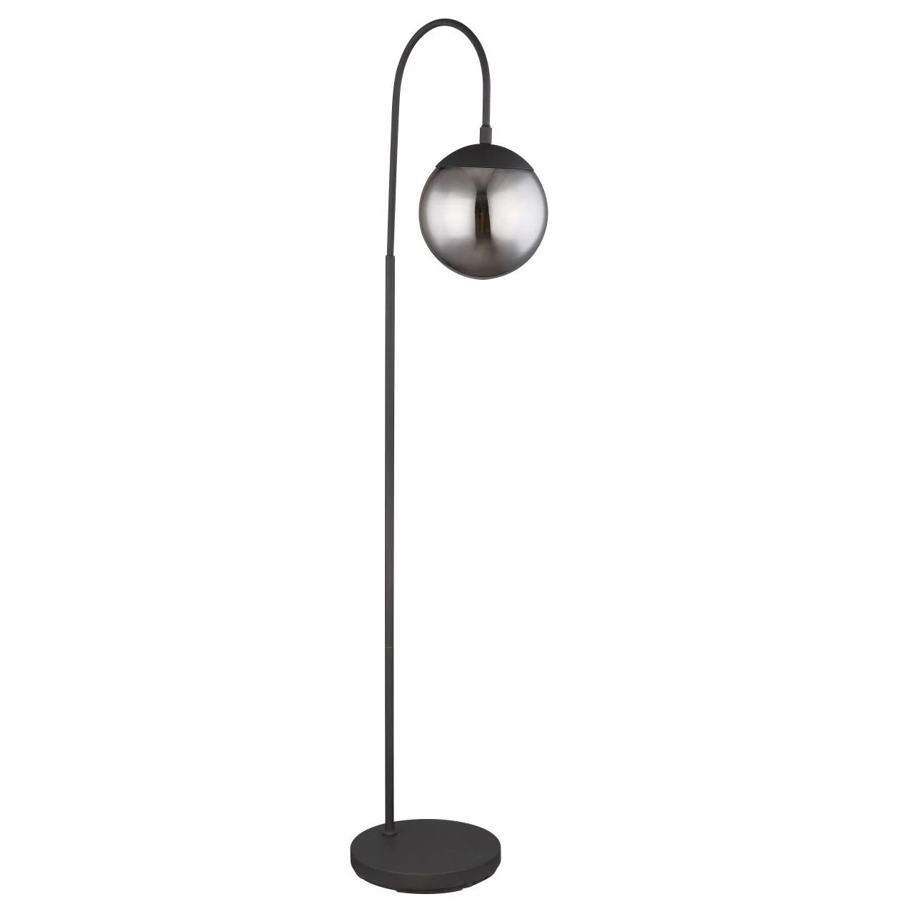 GLOBO runde E27 Stehleuchte aus Glas matt Stab gerade oben gebogen mit Glas kugel Stehlampe rauch Schalter 5 GLOBO runde E27 Stehleuchte aus Glas matt Stab gerade oben gebogen mit Glas kugel Stehlampe rauch Schalter – Bild 3