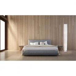 GLOBO runde E27 Stehleuchte aus Stoff Schirm Kabel: 150m 2-flammige Stehlampe weiß mit Schalter ø 15 cm -Stehleuchten Verkaufsgeschäft runde e27 stehleuchte aus 24662Ram globo 24662r