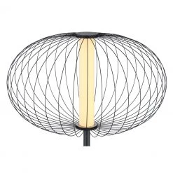 GLOBO runde LED Stehleuchte matt und skandinavische Kugel aus Käfigleuchte LED-Stab innen schwarzes Kabel Stehlampe schwarz und mit Schalter ø 52 cm -Stehleuchten Verkaufsgeschäft runde led stehleuchte matt 15608Se1280x1280 globo 15608s