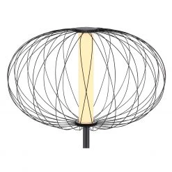 GLOBO runde LED Stehleuchte matt und skandinavische Kugel aus Käfigleuchte LED-Stab innen schwarzes Kabel Stehlampe schwarz und mit Schalter ø 52 cm -Stehleuchten Verkaufsgeschäft runde led stehleuchte matt 15608SeVersion21280x1280 globo 15608s