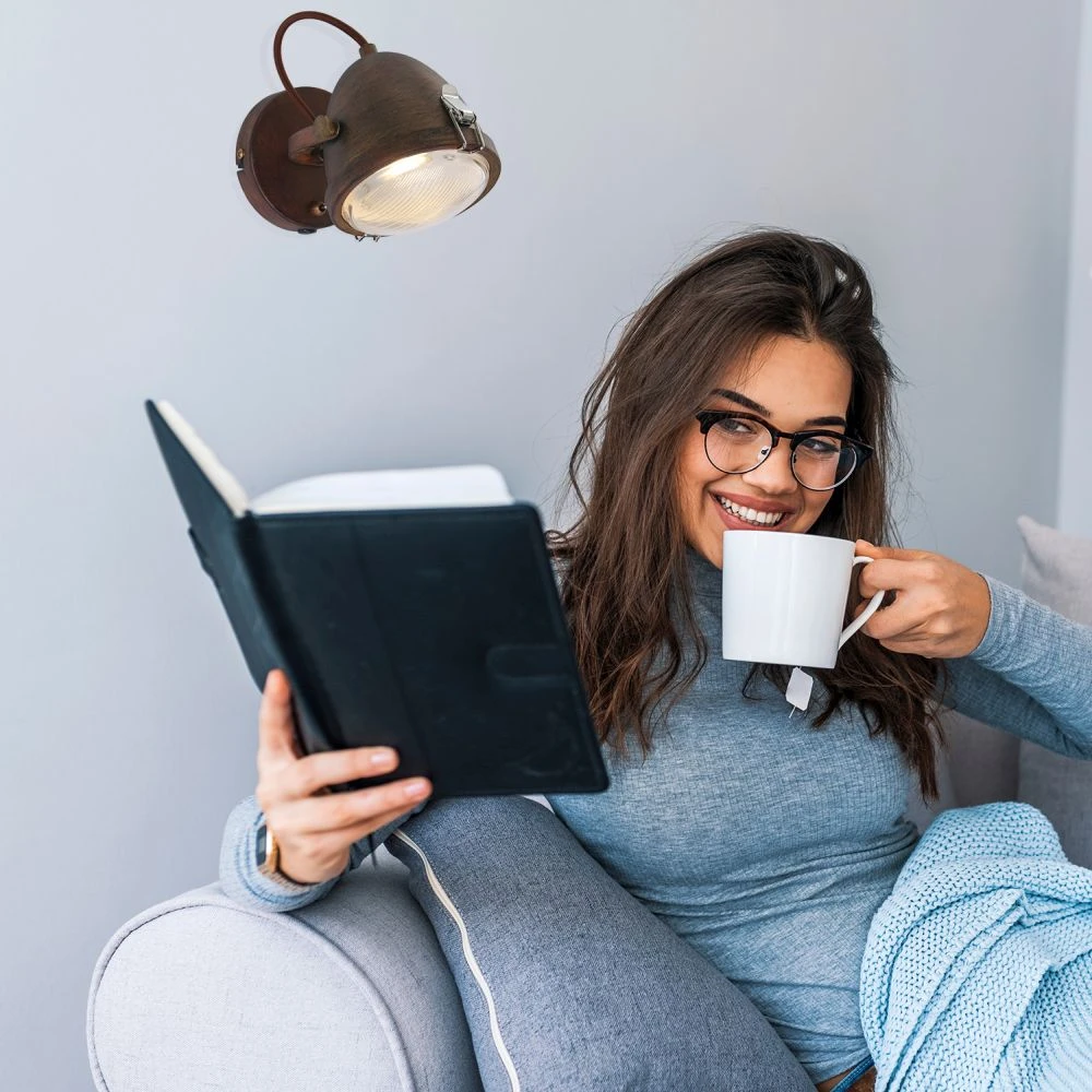 Steinhauer Rustikale LED Leselampe mit Direktschalter, Wandstrahler, grau oder rostbraun, GU10, inkl. LED 7W, Industrial 4 Steinhauer Rustikale LED Leselampe mit Direktschalter, Wandstrahler, grau oder rostbraun, GU10, inkl. LED 7W, Industrial – Bild 2