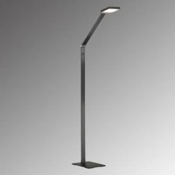 Fischer & Honsel schwenkbare dimmbare LED Stehleuchte mit CCT-Lichtfarbsteuerung eckige Stehlampe schwarz mit Schalter 17 x 139,5 cm