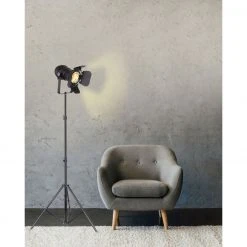 GLOBO schwenkbare E27 Stehleuchte Strahler Filmsetstrahler bewegliche Klappen Stehlampe schwarz mit Schalter ø 80 cm -Stehleuchten Verkaufsgeschäft schwenkbare e27 stehleuchte strahler 54650 1SBam1280x1280 globo 546501sb