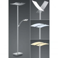 B-Leuchten schwenkbare eckige LED Deckenfluter Fluter Stehleuchte mit CCT-Lichtfarbsteuerung eloxiert Stehlampe anthrazit