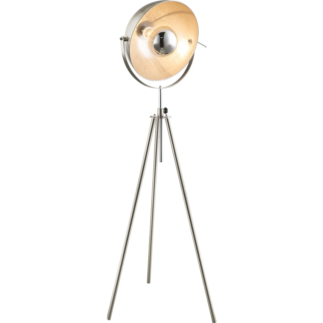 GLOBO schwenkbare höhenverstellbare E27 Stehleuchte matt Silber metallic Tripod Schirm durchmesser 40 cm Schirm schwenkbar Kabel 18 m Stehlampe silbermetallic mit Schalter ø 69 3 GLOBO schwenkbare höhenverstellbare E27 Stehleuchte matt Silber metallic Tripod Schirm durchmesser 40 cm Schirm schwenkbar Kabel 18 m Stehlampe silbermetallic mit Schalter ø 69