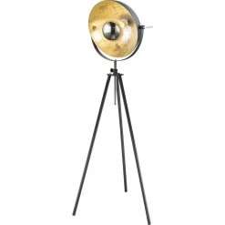 GLOBO schwenkbare höhenverstellbare E27 Stehleuchte Silber metallic Tripod Schirm schwenkbar Kabel 18 m Stehlampe silbermetallic mit Schalter ø 69 cm