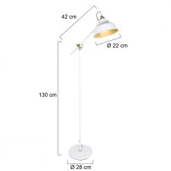 Steinhauer Schwenkbare Stehleuchte Mexlite weiß/gold -Stehleuchten Verkaufsgeschäft schwenkbare stehleuchte mexlite weigold 1394122 steinhauer 1322w