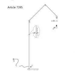 Steinhauer schwenkbare und höhenverstellbare E27 Stehleuchte mit Gelenkarm Stahl gebürstet Stehlampe Höhe 170-210 cm -Stehleuchten Verkaufsgeschäft schwenkbare und hhenverstellbare e27 7395ST 9 steinhauer 7395st