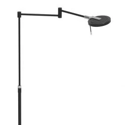 Steinhauer dimmbare und schwenkbare Stehleuchte mit Lesearm Glenkarm 2-flammige Stehlampe schwarz mit 2 LED Glasringen in 2 Varianten -Stehleuchten Verkaufsgeschäft schwenkund hhenverstellbare led stehleuchte 2713ZW 4 steinhauer 2713zw
