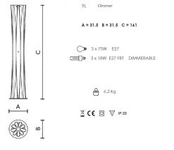 Slamp Stehleuchte Bach in weiß, 3 Größen -Stehleuchten Verkaufsgeschäft slamp stehleuchte bach wei wohnlicht.combach3 slamp