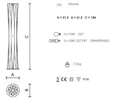 Slamp Stehleuchte Bach in weiß, 3 Größen -Stehleuchten Verkaufsgeschäft slamp stehleuchte bach wei wohnlicht.combach4 slamp