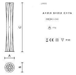 Slamp Stehleuchte Bach in weiß, 3 Größen -Stehleuchten Verkaufsgeschäft slamp stehleuchte bach wei wohnlicht.combach5 slamp