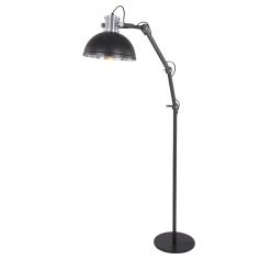 Steinhauer Standleuchte, Leselampe, schwarz, Industrie-Stil, verstellbar, H 194cm