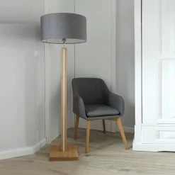 Spot-Light Stehleuchte Asseto mit LED-Modul, Stoffschirm Auswahl