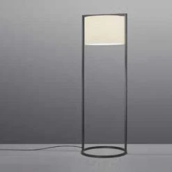 Herbert Schmidt Stehleuchte Cage mit Chintz Stoffschirm