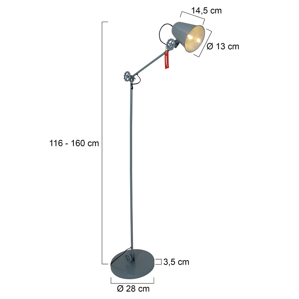 Steinhauer Stehleuchte Dolphin aus der Geurnesey-Serie blaugrau 6 Steinhauer Stehleuchte Dolphin aus der Geurnesey-Serie blaugrau – Bild 4
