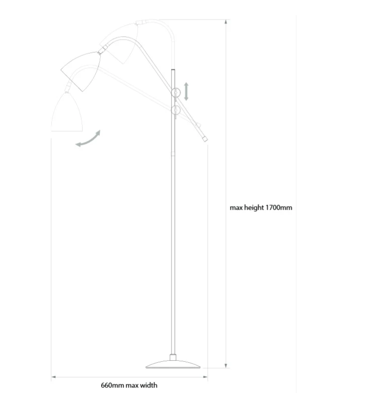 Illumina Astro Lighting Stehleuchte Joel, schwenkbar, in zwei Oberflächen 4 Illumina Astro Lighting Stehleuchte Joel, schwenkbar, in zwei Oberflächen – Bild 2