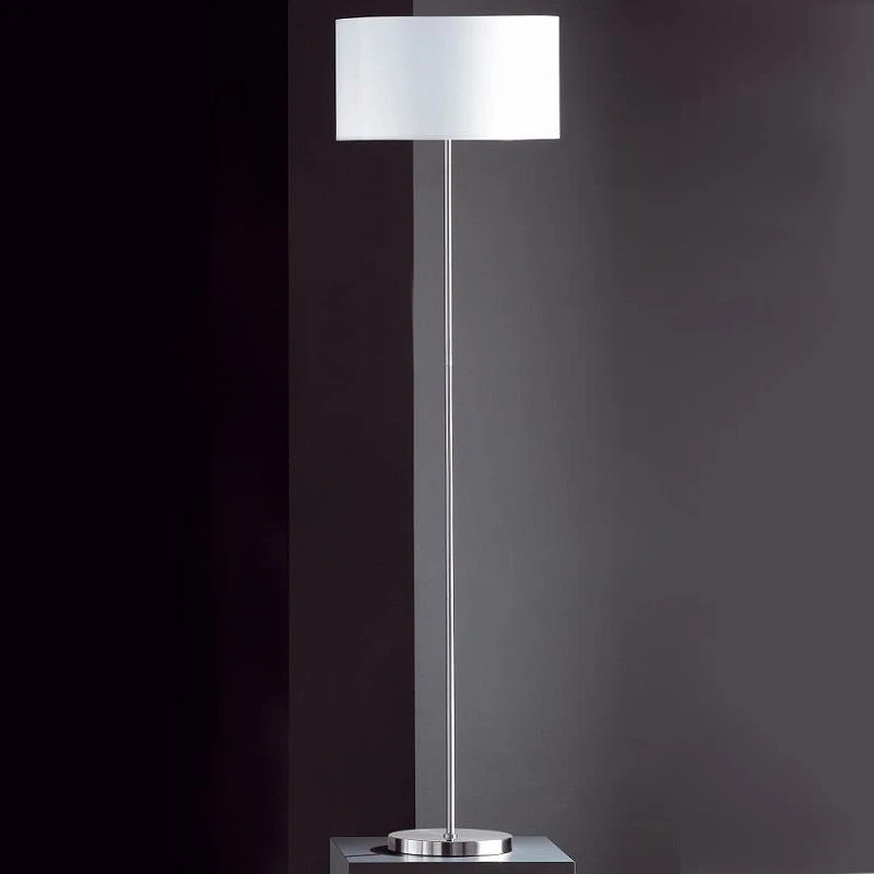 Fischer & Honsel Stehleuchte LOFT, Nickel-matt, Stoffschirm weiß, 151 cm hoch, E27 Fassung, Fußschalter 3 Fischer & Honsel Stehleuchte LOFT, Nickel-matt, Stoffschirm weiß, 151 cm hoch, E27 Fassung, Fußschalter