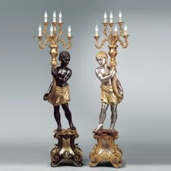 Hans Kögl Stehleuchte Mohr aus Masivholz