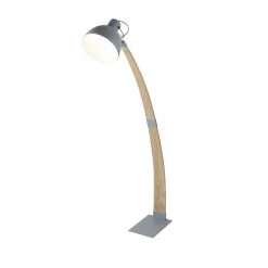 Searchlight Stehleuchte Nanna mit Holzständer in hellem Holz