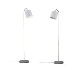 Paulmann Stehleuchte Oda mit Fuß aus Beton, Metall in kupfer