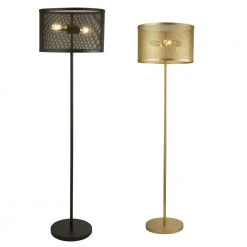 Searchlight Stehleuchte, Schirm Metall, rund, D 40cm, Höhe 145 cm, 2 Farben