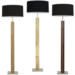 HerzBlut Stehleuchte, Schirm, Zirbenholz o. Eiche geölt o. Nussbaum geölt