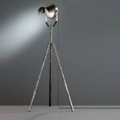 Trio Tripod Dreibein Stehleuchte Nr.5 in Scheinwerfer Optik, Stativleuchte -Stehleuchten Verkaufsgeschäft tripod dreibein stehleuchte nrscheinwerfer 1306512 trio 404200188