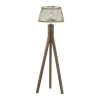 Leuchten Direkt Tripod E27 Stehleuchte aus Holz und Messing matt Stehlampe messingfarbig mit Schalter -Stehleuchten Verkaufsgeschäft tripod e27 stehleuchte aus 11424 60F leuchtendirekt 1142460
