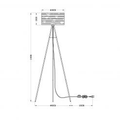 GLOBO Tripod runde E27 Stehleuchte skandinavischeSchirm -DM: 38 cm Kabel 18 m Stehlampe gold und mit Schalter ø 69 -Stehleuchten Verkaufsgeschäft tripod runde e27 stehleuchte 15342SZLD1280x1280 globo 15342s